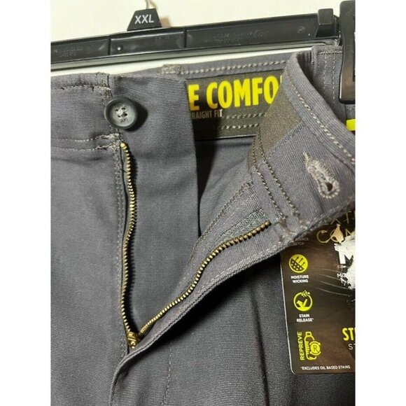 Lee Mens Extreme Comfort MVP Canvas Cargo Straight Leg Pants Grey Size 42X30 - Picture 7 of 16